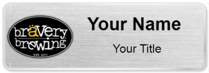 Custom name badges for Bravery Brewing