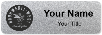 Custom name badges for Brouwerij West