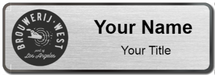 Custom name badges for Brouwerij West