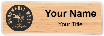 Custom name badges for Brouwerij West
