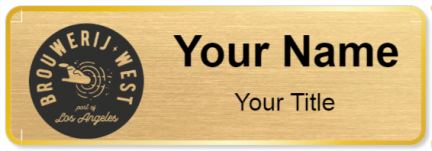 Custom name badges for Brouwerij West