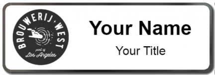 Custom name badges for Brouwerij West