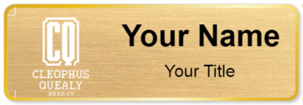 Custom name badges for Cleophus Quealy Beer Company