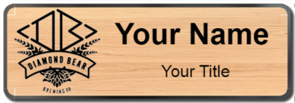 Custom name badges for Diamond Bear Brewing Company