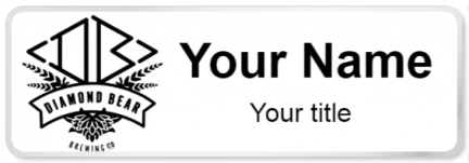 Custom name badges for Diamond Bear Brewing Company