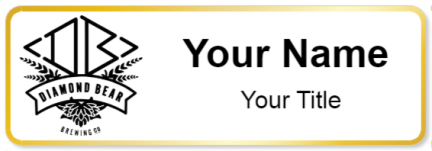 Custom name badges for Diamond Bear Brewing Company