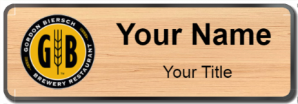 Custom name badges for Gordon Biersch Brewing Company