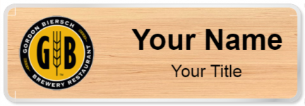 Custom name badges for Gordon Biersch Brewing Company