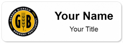 Custom name badges for Gordon Biersch Brewing Company