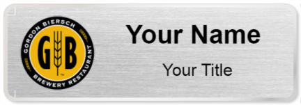 Custom name badges for Gordon Biersch Brewing Company