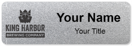 Custom name badges for King Harbor Brewing Company