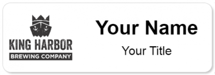 Custom name badges for King Harbor Brewing Company