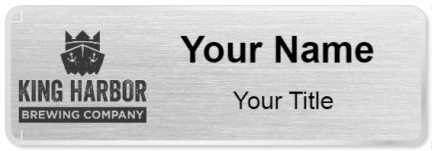 Custom name badges for King Harbor Brewing Company
