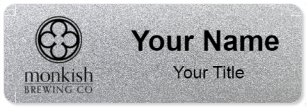 Custom name badges for Monkish Brewing Company