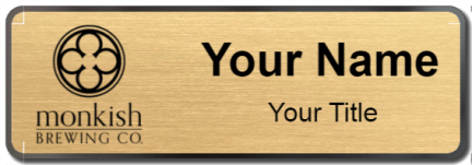 Custom name badges for Monkish Brewing Company