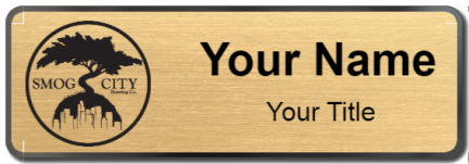 Custom name badges for Smog City Brewing Company