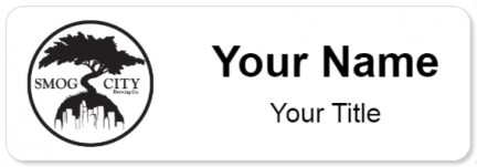 Custom name badges for Smog City Brewing Company