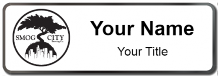 Custom name badges for Smog City Brewing Company