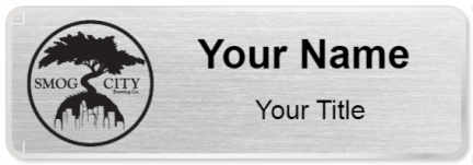 Custom name badges for Smog City Brewing Company
