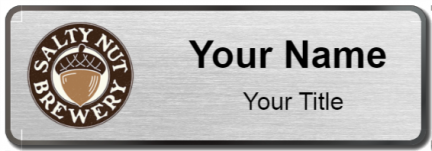 Custom name badges for Salty Nut Brewery