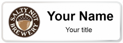 Custom name badges for Salty Nut Brewery