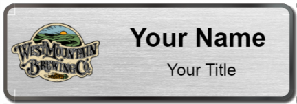 Custom name badges for West Mountain Brewing Company