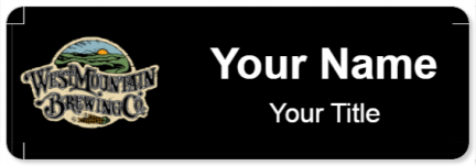 Custom name badges for West Mountain Brewing Company