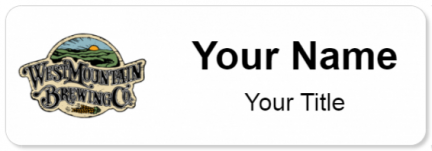 Custom name badges for West Mountain Brewing Company