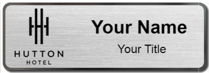 Custom name badges for Hutton Hotel