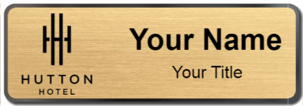 Custom name badges for Hutton Hotel