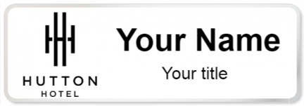 Custom name badges for Hutton Hotel