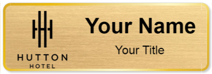 Custom name badges for Hutton Hotel
