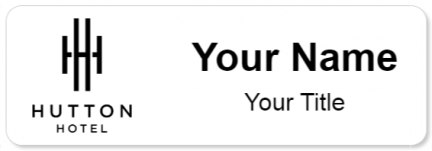 Custom name badges for Hutton Hotel