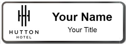 Custom name badges for Hutton Hotel