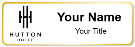 Custom name badges for Hutton Hotel