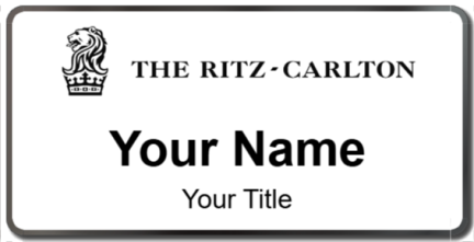 Custom name badges for Ritz Carlton