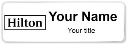 Custom name badges for Hilton