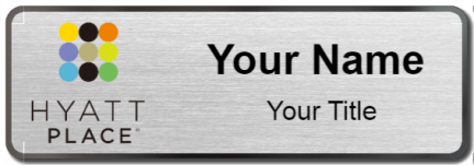 Custom name badges for Hyatt Place