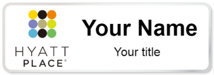 Custom name badges for Hyatt Place