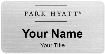 Custom name badges for Park Hyatt