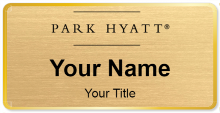 Custom name badges for Park Hyatt