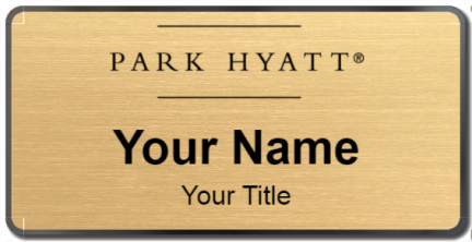 Custom name badges for Park Hyatt