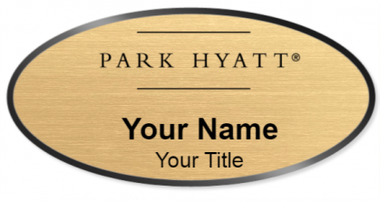 Custom name badges for Park Hyatt