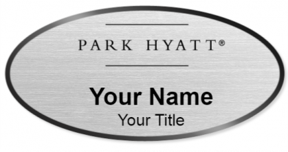 Custom name badges for Park Hyatt