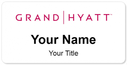 Custom name badges for Grand Hyatt