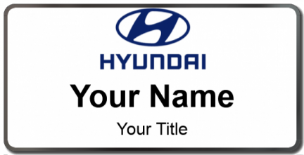 Custom name badges for Hyundai