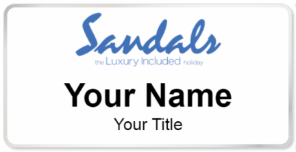 Custom name badges for Sandals Resorts