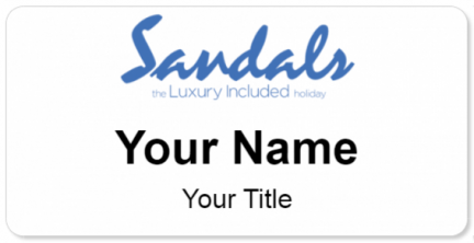 Custom name badges for Sandals Resorts