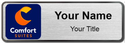 Custom name badges for Comfort Suites