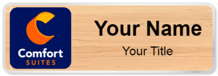 Custom name badges for Comfort Suites